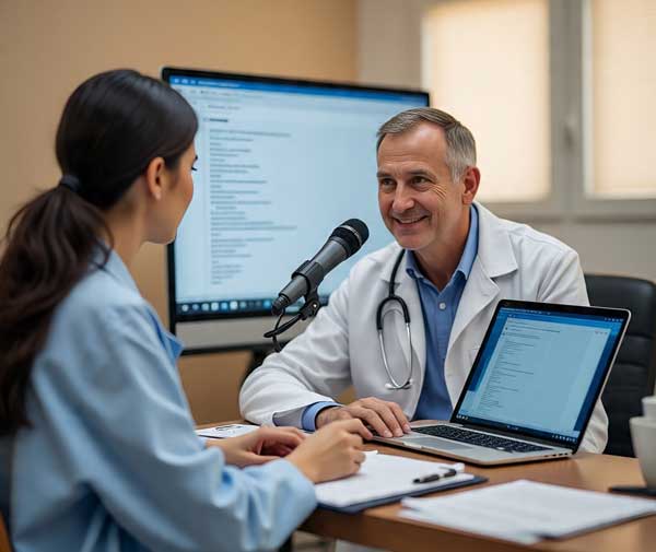AI and Human Medical Transcription Workflow